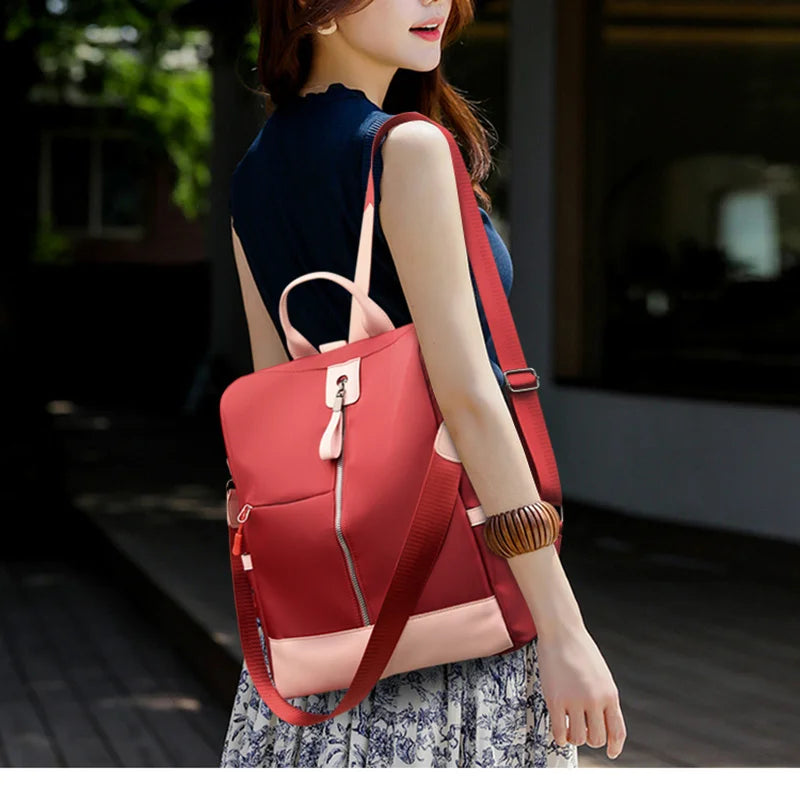 Waterproof Nylon Shoulder Bag Female Bagpack School Backpack