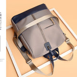 Waterproof Women Backpack Nylon Shoulder Bag Solid Female Bagpack Large School B