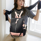 Waterproof Women Backpack Nylon Shoulder Bag Solid Female Bagpack Large School B