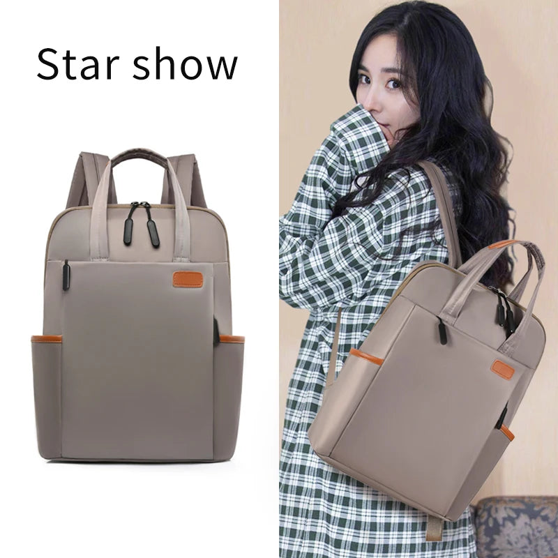 Waterproof Women Business Backpack Female Oxford Student School Backpacks Laptop