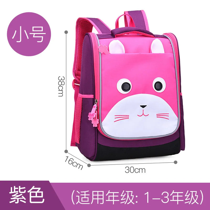 Waterproof Kids School Bag Boys Girls Cartoon Backpack