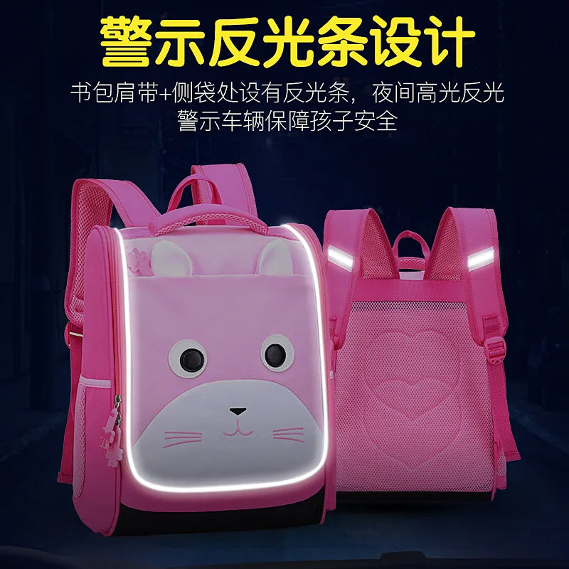 Waterproof Kids School Bag Boys Girls Cartoon Backpack