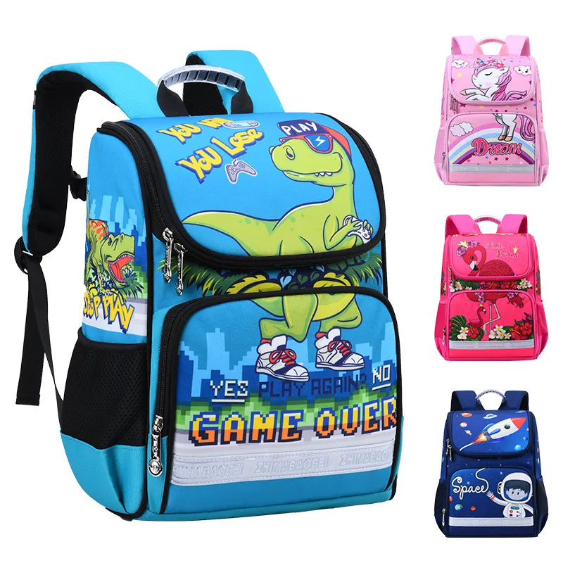 Waterproof Kids Orthopedic School Backpack Cartoon School Bags