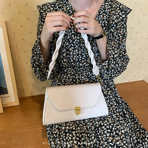 Weave Strap Women Shoulder Bag PU Leather Ladies Handbag and Purse