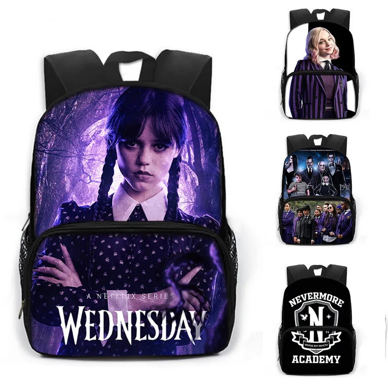 Wednesday Addams And Enid Children School Bags Gothic Style Backpack