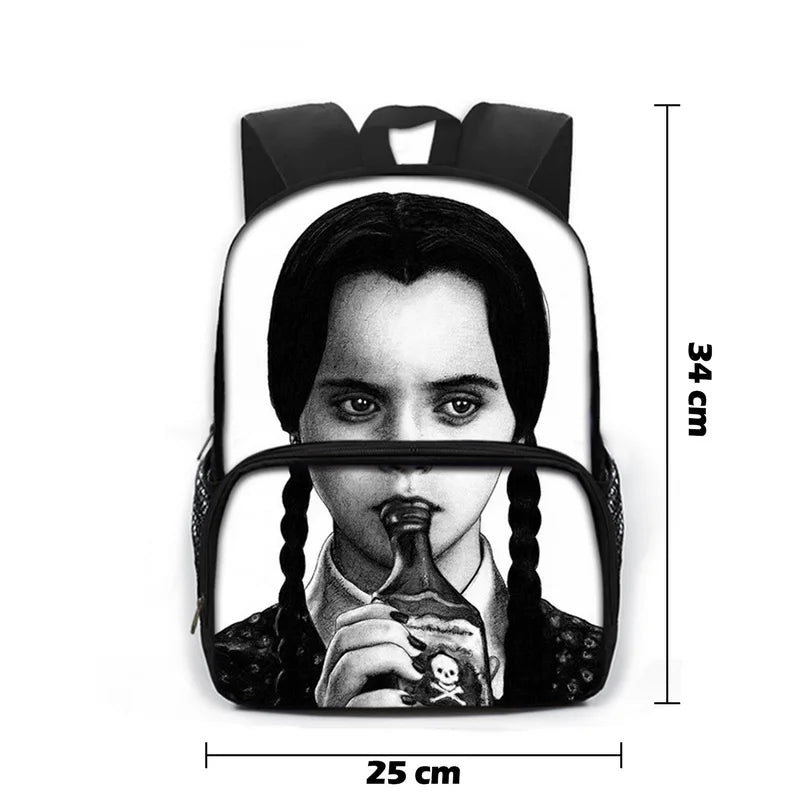 Wednesday Addams And Enid Children School Bags Gothic Style Backpack