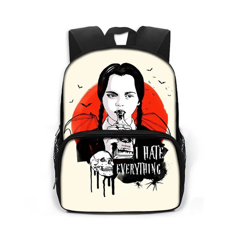 Wednesday Addams And Enid Children School Bags Gothic Style Backpack