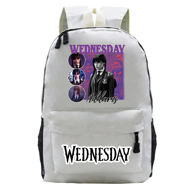 Wednesday Addams Canvas Schoolbags Harajuku Backpacks