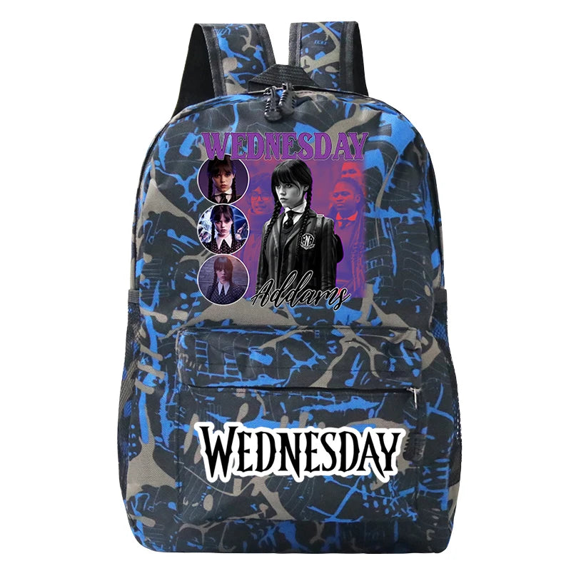 Wednesday Addams Canvas Schoolbags Harajuku Backpacks