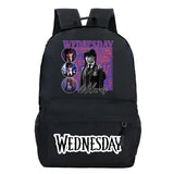 Wednesday Addams Canvas Schoolbags Harajuku Backpacks