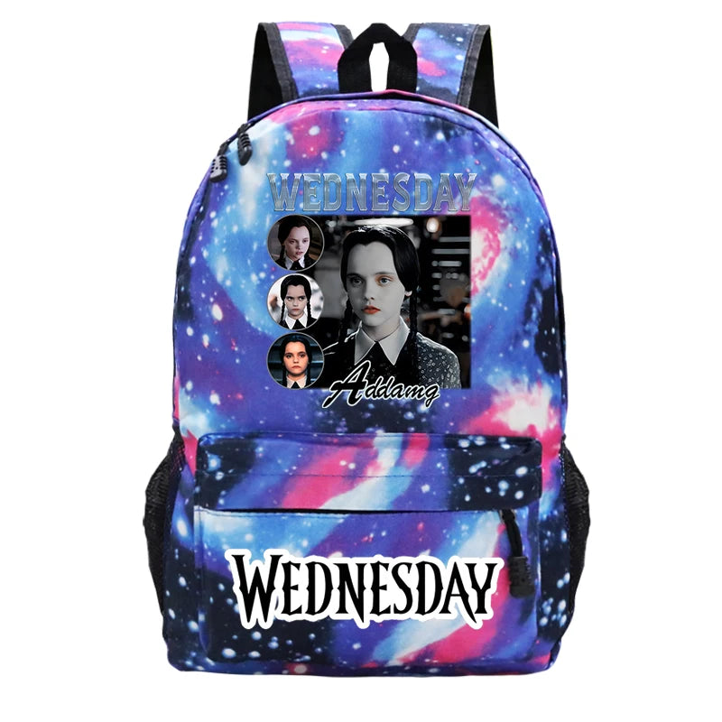 Wednesday Canvas Backpack Schoolbags Vintage Students Girls Boys Harajuku Bags