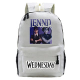 Harajuku School Bag Wednesday Print Vintage Backpack