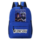 Harajuku School Bag Wednesday Print Vintage Backpack