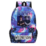 Harajuku School Bag Wednesday Print Vintage Backpack