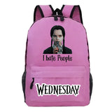 Wednesday Addams Bag Vintage Wine Bottle Teenager Backpacks