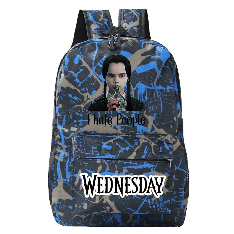 Wednesday Addams Bag Vintage Wine Bottle Teenager Backpacks