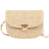 Western Woven Bag Saddle Straw Shoulder Bag