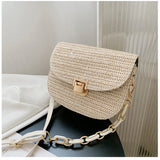 Western Woven Bag Saddle Straw Shoulder Bag