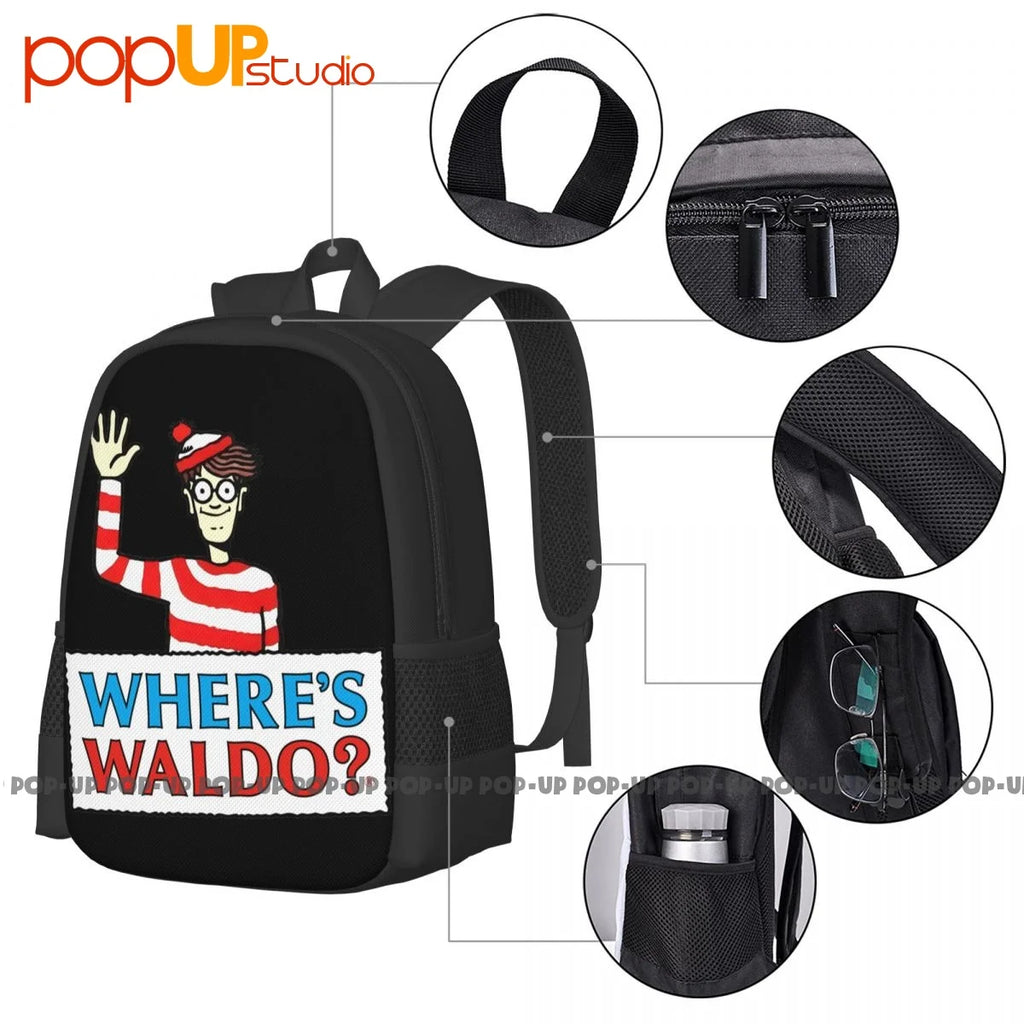 Where's Waldo 1987 Backpack Large Capacity Bookbag Style 3D Printing