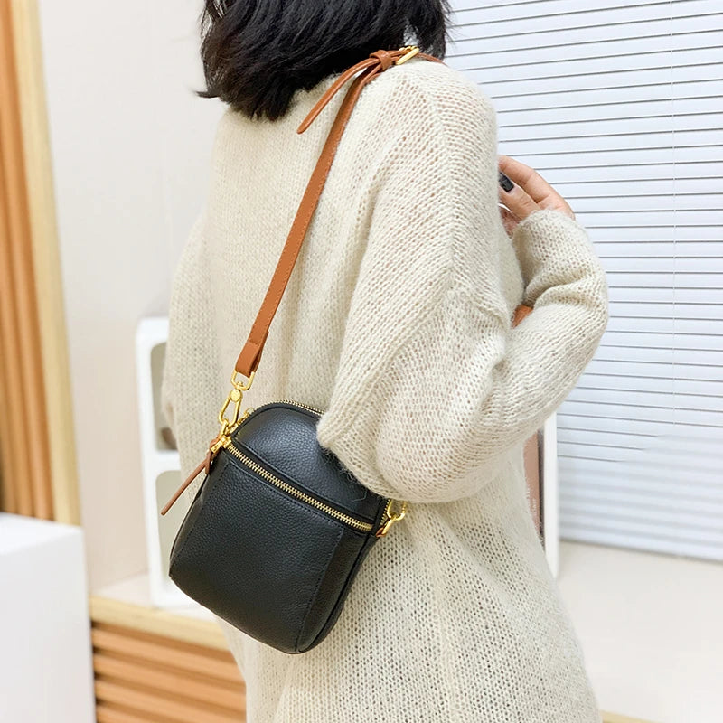 Classcial Hot Leather First Cowskin Shoulder Bags Women Small Purse