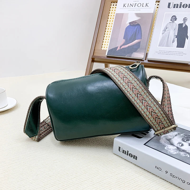 Real Leather Cowskin Lady Handbags Sholder Bags Women Purse