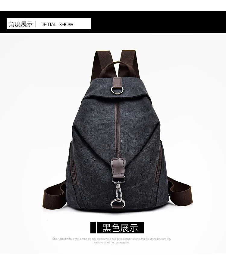 Casual Nylon Backpack Teen Girl Student School Bags Female
