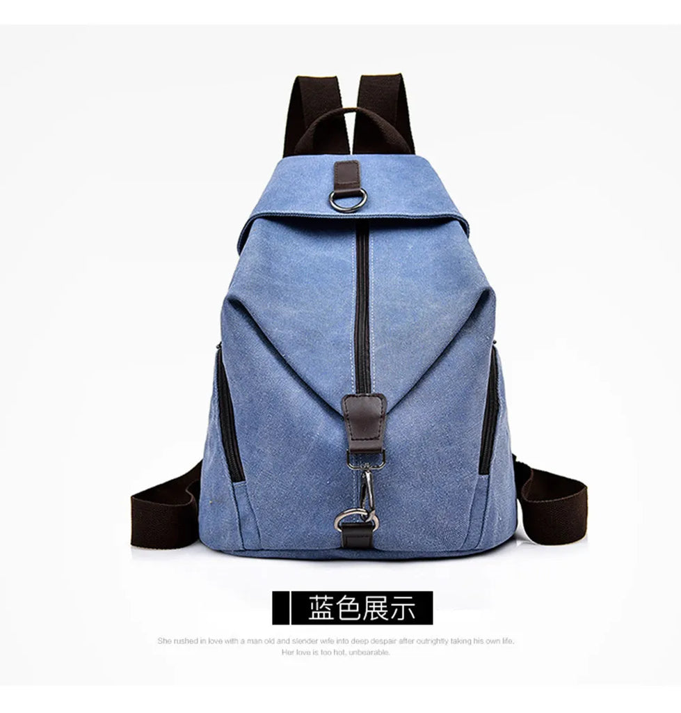 Casual Nylon Backpack Teen Girl Student School Bags Female