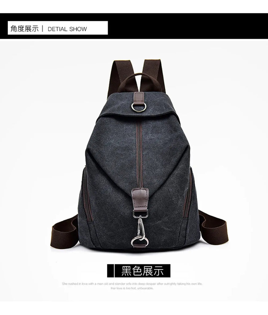 Casual Nylon Backpack Teen Girl Student School Bags Female