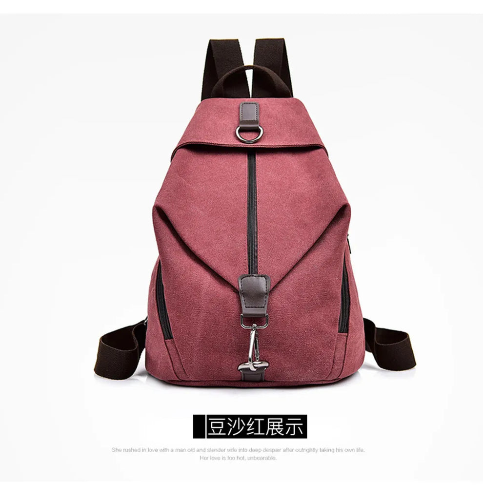 Casual Nylon Backpack Teen Girl Student School Bags Female