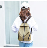Casual Nylon Backpack Teen Girl Student School Bags Female
