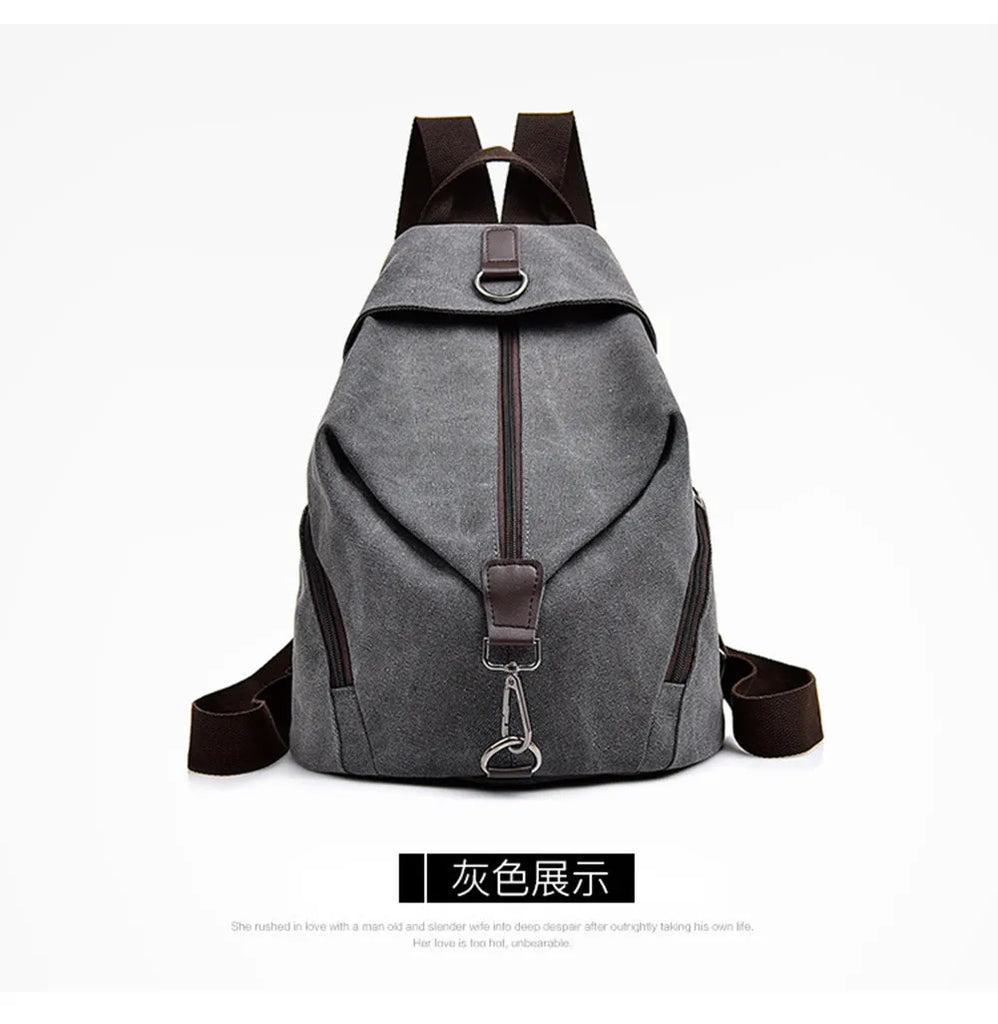 Casual Nylon Backpack Teen Girl Student School Bags Female