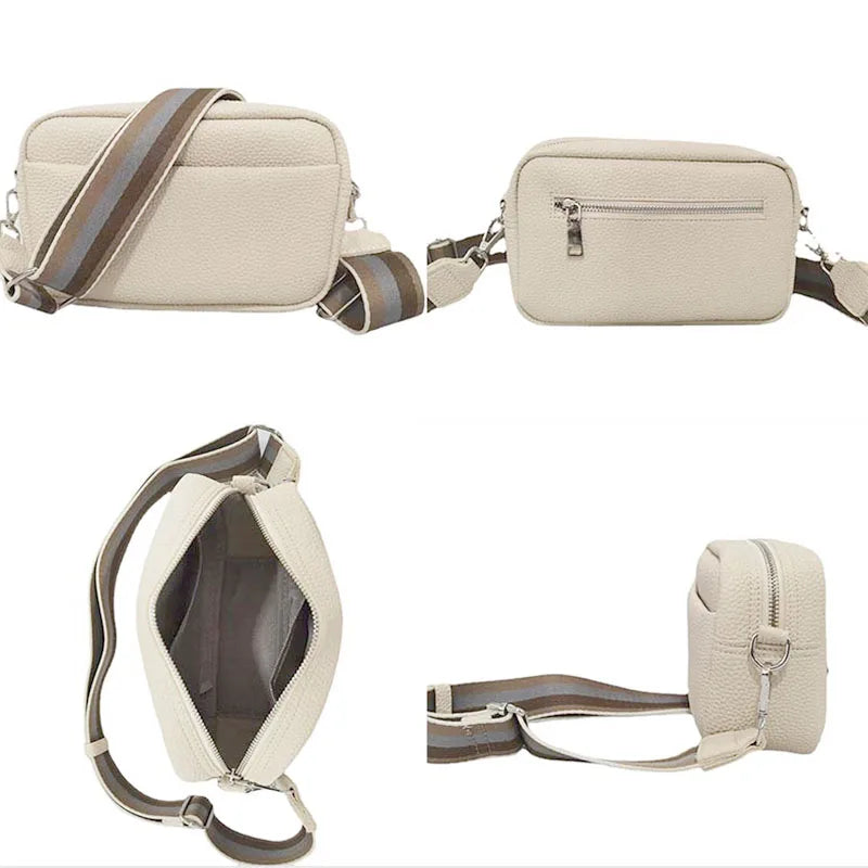 Wide Strap Women Bags Shoulder Crossbody Solid Classic Ladies Handbags