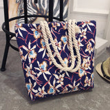 Summer Canvas Bohemian Beach Bag Female Casual Tote Shopping Big Bag