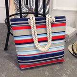 Summer Canvas Bohemian Beach Bag Female Casual Tote Shopping Big Bag