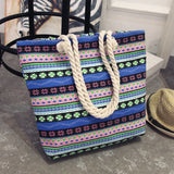 Summer Canvas Bohemian Beach Bag Female Casual Tote Shopping Big Bag