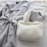 Soft Plush Shoulder Bag Ladies Lovely Purse Handbags Faux Fur Tote Bag