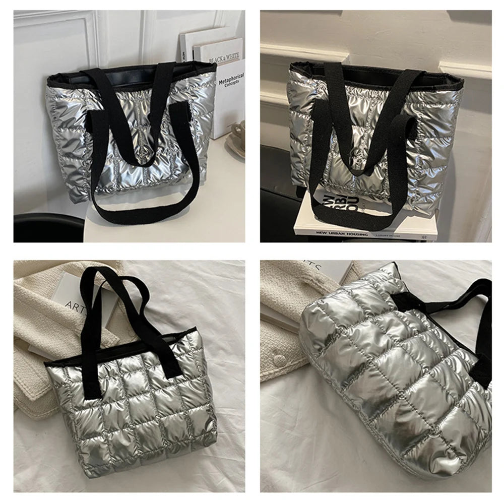 Winter Women Handbags Wrap Cotton Jacket Shoulder Bags Large Capacity Down Bags