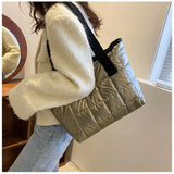 Winter Women Handbags Wrap Cotton Jacket Shoulder Bags Large Capacity Down Bags