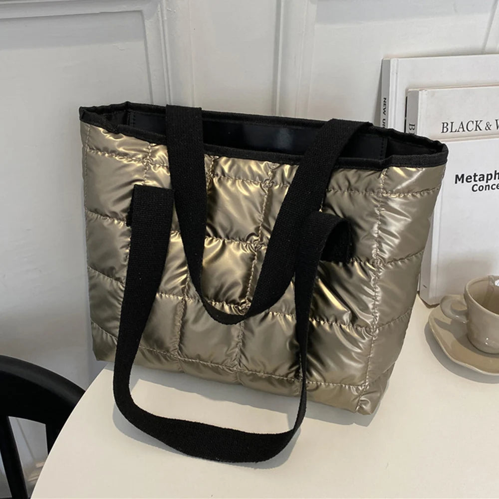 Winter Women Handbags Wrap Cotton Jacket Shoulder Bags Large Capacity Down Bags