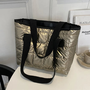 Winter Women Handbags Wrap Cotton Jacket Shoulder Bags Large Capacity Down Bags