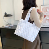 Winter Women's Nylon Tote Bag Large Capacity Canvas Shopper Handbag