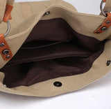 Winter Canvas Women Shoulder Bags Large Capacity Backpacks for School Travel