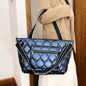 Winter Cotton Pattern Shoulder Crossbody Bag For Women