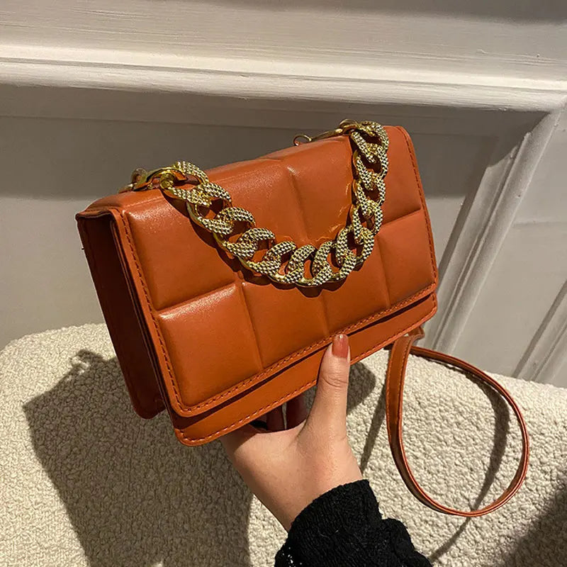 Winter Chain Handbags Soft Leather Single-Shoulder Bag Ladies Crossbody Bag