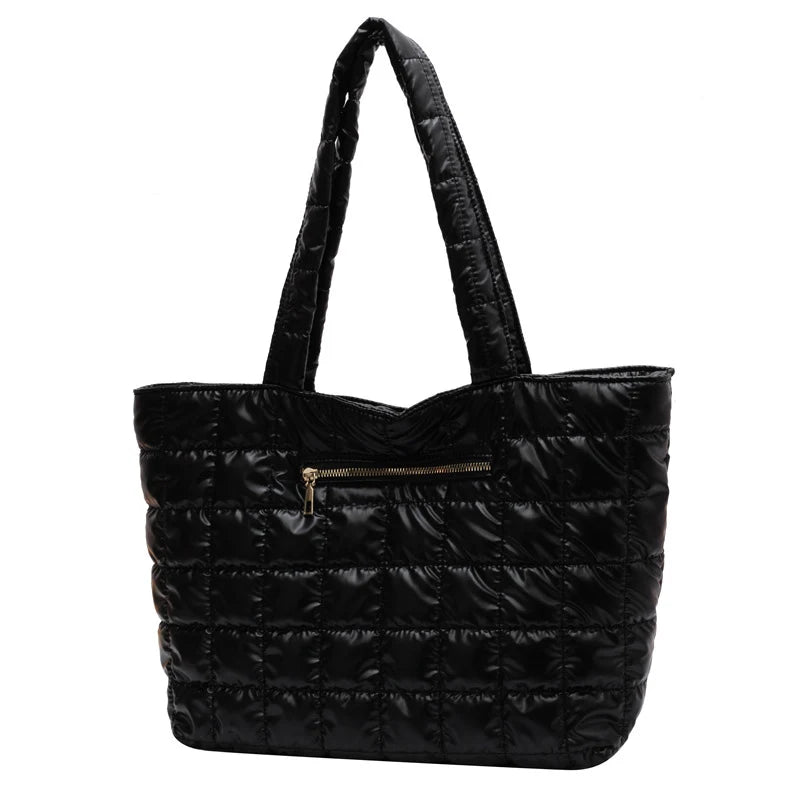 Winter Large Capacity Women's Shoulder Bag Soft Cotton Handbags