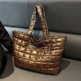 Winter Large Capacity Women's Shoulder Bag Soft Cotton Handbags