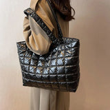 Winter Large Capacity Women's Shoulder Bag Soft Cotton Handbags