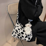 Winter Large-capacity Plush Tote Shoulder Bag