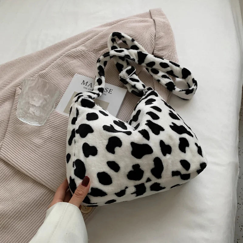 Winter Large-capacity Plush Tote Shoulder Bag