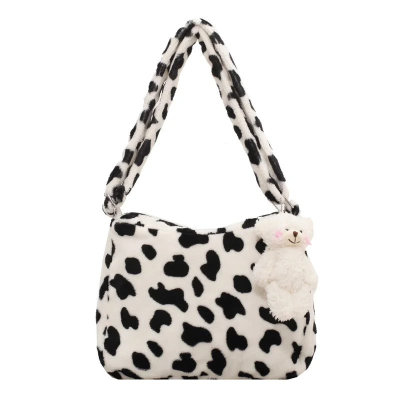 Winter Large-capacity Plush Tote Shoulder Bag